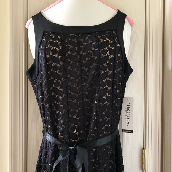 Perceptions New York Black Lace Midi Dress NWT - Picture 2 of 8